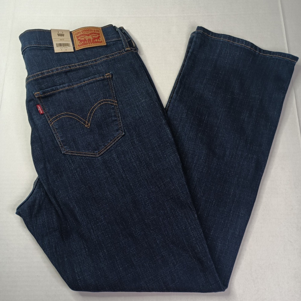 Levi's Women's Classic Bootcut Mid Rise Jeans Size 16W 38x31 Blue Stretch